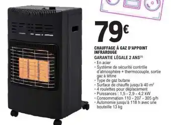 E.Leclerc CHAUFFAGE À GAZ D'APPOINT INFRAROUGE offre
