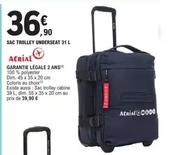 E.Leclerc SAC TROLLEY UNDERSEAT 31 L offre