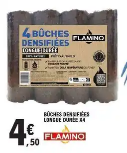 E.Leclerc BÛCHES DENSIFIÉES LONGUE DURÉE X4 offre