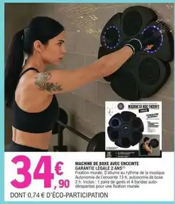 E.Leclerc MACHINE DE BOXE AVEC ENCEINTE offre