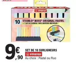 E.Leclerc SET DE 10 SURLIGNEURS offre