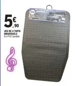 E.Leclerc JEU DE 4 TAPIS UNIVERSELS offre