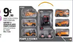 E.Leclerc COFFRET 6 VÉHICULES AVEC POMPE ESSENCE offre