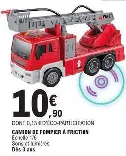 E.Leclerc CAMION DE POMPIER À FRICTION offre