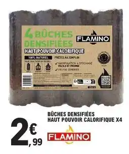 E.Leclerc BÛCHES DENSIFIÉES HAUT POUVOIR CALORIFIQUE X4 offre