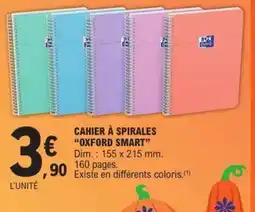 E.Leclerc CAHIER À SPIRALES “OXFORD SMART” offre