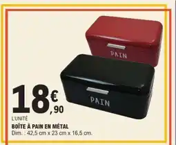E.Leclerc BOÎTE À PAIN EN MÉTAL offre