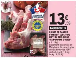 E.Leclerc CUISSE DE CANARD CONFITE offre