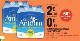 E.Leclerc Eau Minérale Naturelle Saint Antonin offre