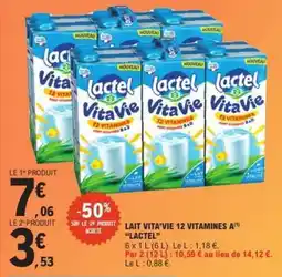E.Leclerc Lait Vita'Vie 12 Vitamines Lactel offre