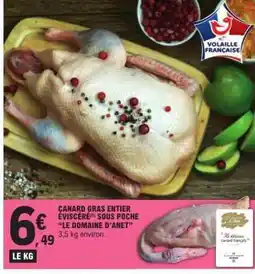 E.Leclerc Canard gras entier éviscéré sous poche 'Le Domaine d'Anet' offre