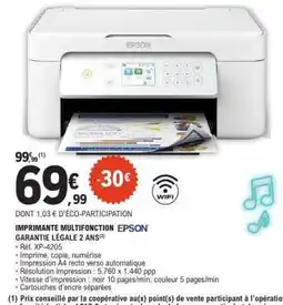 E.Leclerc Imprimante multifonction Epson offre