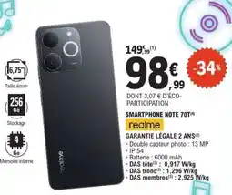 E.Leclerc SMARTPHONE NOTE 70T offre