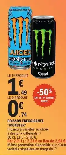 E.Leclerc Boisson Energisante Monster offre