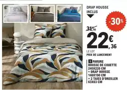 E.Leclerc 3 PARURE HOUSSE DE COUETTE offre