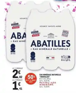 E.Leclerc EAU MINERALE NATURELLE ABATILLES offre