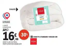 E.Leclerc COUETTE STANDARD 140X200 CM offre