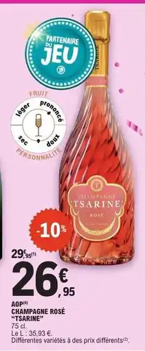 E.Leclerc Champagne Rosé 'Tsarine' offre