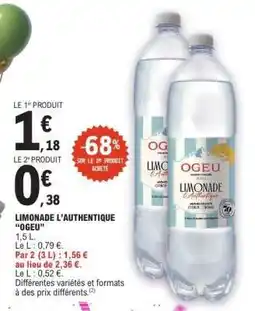 E.Leclerc LIMONADE L’AUTHENTIQUE OGEU offre