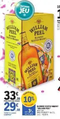 E.Leclerc BLENDED SCOTCH WHISKY WILLIAM PEEL offre