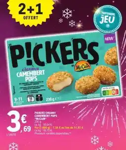 E.Leclerc P!CKERS CREAMY CAMEMBERT POPS offre