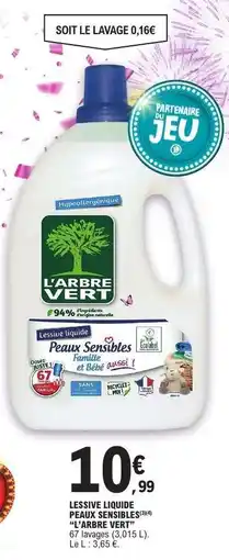 E.Leclerc Lessive Liquide Peaux Sensibles L'arbre Vert offre