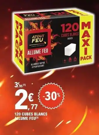 E.Leclerc 120 CUBES BLANCS ALLUME FEU offre