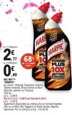 E.Leclerc Harpic Power Plus 10X offre