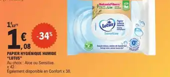 E.Leclerc Papier hygiénique humide LOTUS offre