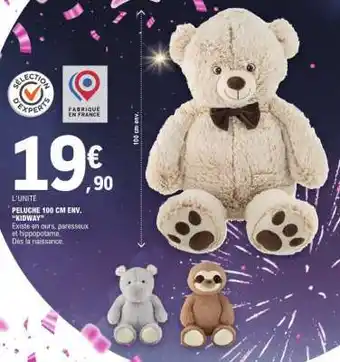 E.Leclerc PELUCHE 100 CM ENV. KIIDWAY offre