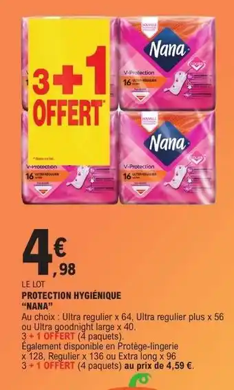 E.Leclerc PROTECTION HYGIÉNIQUE “NANA” offre