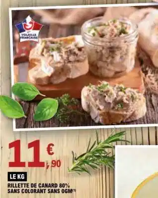 E.Leclerc RILLETTE DE CANARD offre