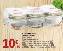 E.Leclerc 6 TERRINES 200 G “FAMILIA WISS” offre