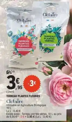 E.Leclerc TERREAU PLANTES FLEURIES offre