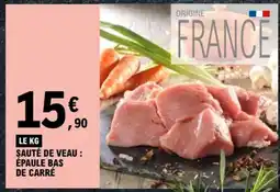 E.Leclerc Sauté de veau : épaule bas de carré offre