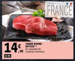 E.Leclerc Viande Bovine : Bifteck offre