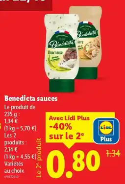 Lidl Benedicta sauces offre