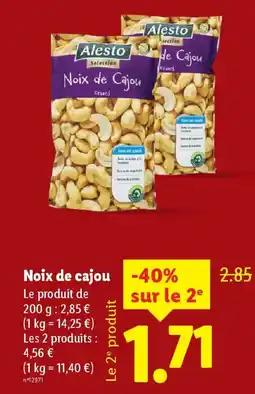 Lidl ALESTO Noix de Cajou offre