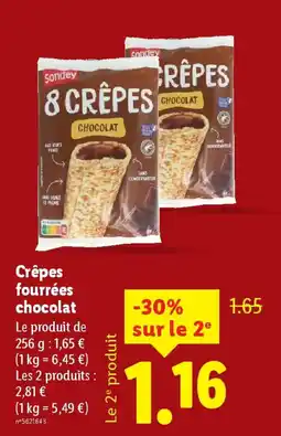 Lidl SODNEY Crêpes fourrées chocolat offre