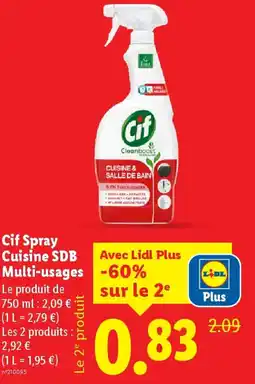 Lidl CIF Spray Cuisine SDB Multi-usages offre