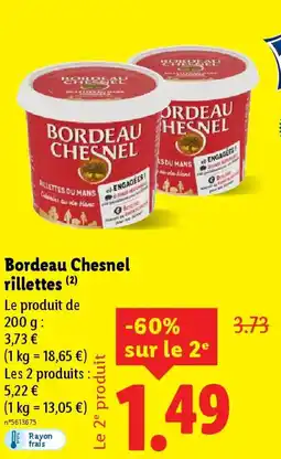 Lidl BORDEAU CHESNEL rillettes offre