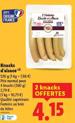 Lidl Knacks Alsace offre