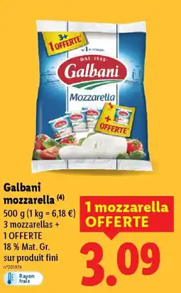 Lidl GALBANI Mozzarella offre