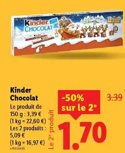 Lidl KINDER Chocolat offre