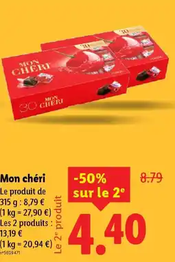 Lidl MON CHERI offre