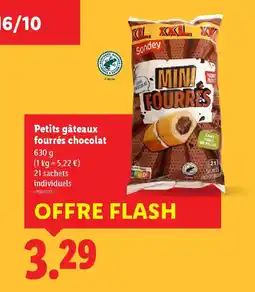 Lidl SODNEY Petits gâteaux fourrés chocolat offre