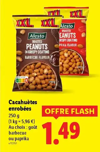 Lidl ALESTO Cacahuètes enrobées offre