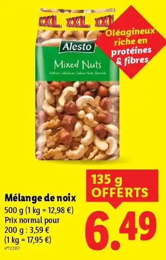Lidl ALESTO Mélange de noix offre