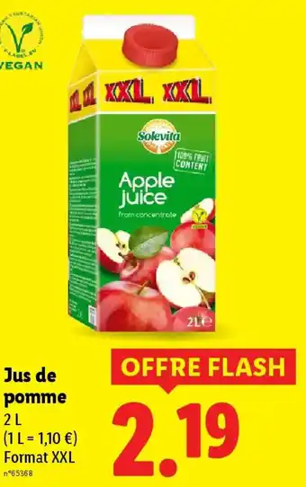 Lidl SOLEVITA Jus de pomme offre