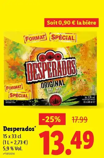 Lidl DESPERADOS offre